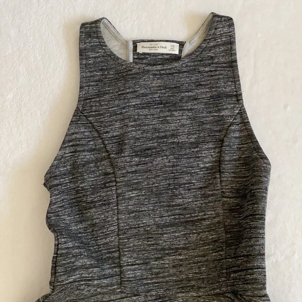 Abercrombie & Fitch | High Neck Skater Ladder Back Scuba Sleeveless Mini Dress - Picture 6 of 16